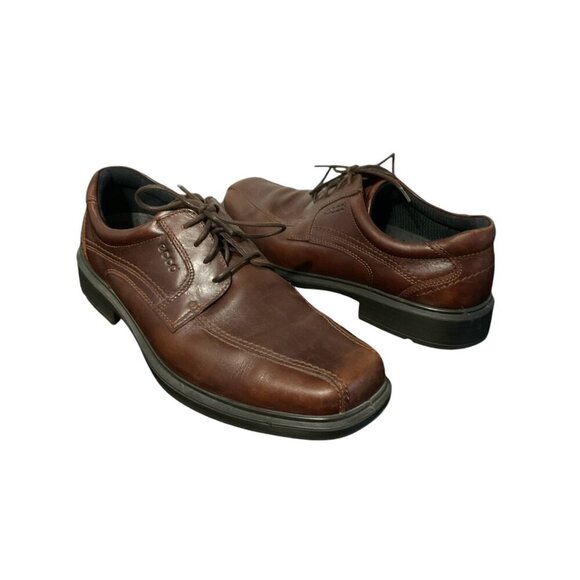 ECCO Men's Helsinki Bicycle Toe Tie Casual Shoe Cocoa Brown size 44 (US 10/10.5) - Picture 1 of 9